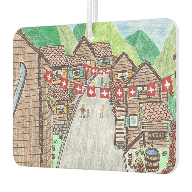 Ambientador Freshener de aire de coches de aldea suiza (Izquierda)