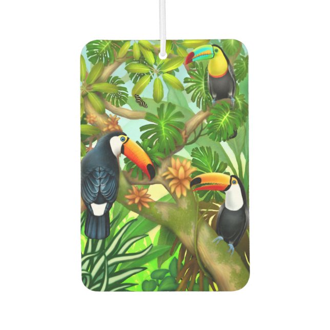 Ambientador Freshener de aire de jungla táctil tropical (Anverso)