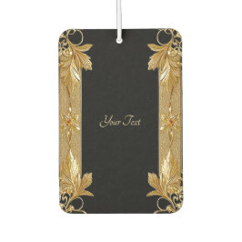Ambientador Freshener de aire floral Ornate negro dorado