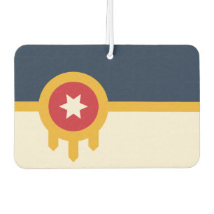 Ambientador Fresheneras con bandera de la ciudad de Tulsa