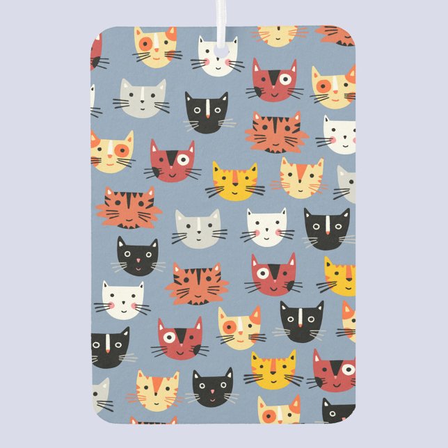 Ambientador Fun Kitty Cat Pattern Blue (Fun kitty cat pattern car or vehicle air freshener)