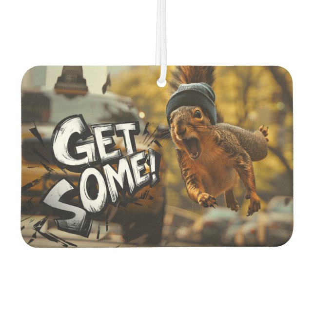 Ambientador Funny Action Squirrel Air Freshener "Consigue algo (Anverso)
