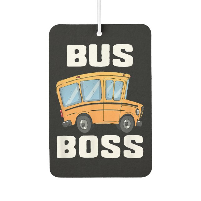Ambientador Funny Bus Boss School Bus Driver (Anverso)