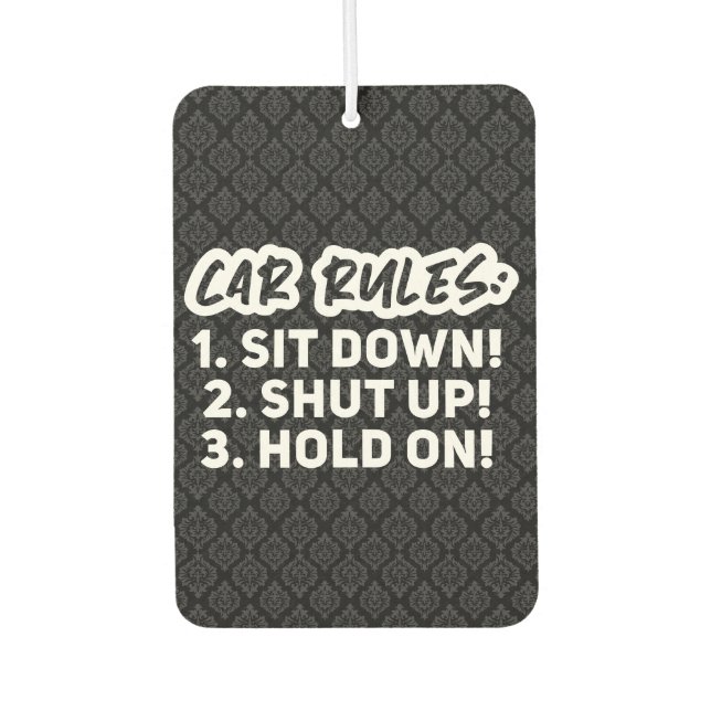 Ambientador Funny Chica cita auto negro (Anverso)