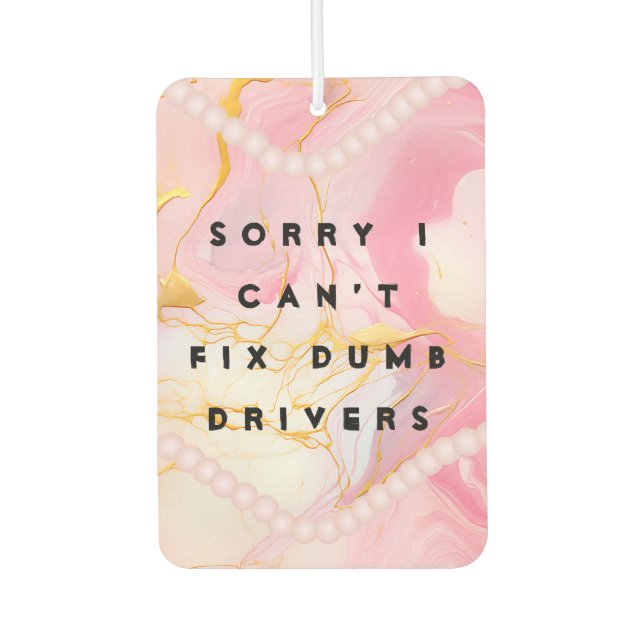 Ambientador Funny Chica cita auto rosado de Perlas (Anverso)