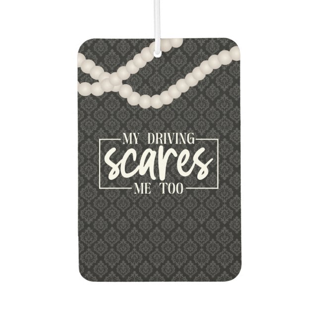 Ambientador Funny Chica cita Pearls Black Car (Anverso)