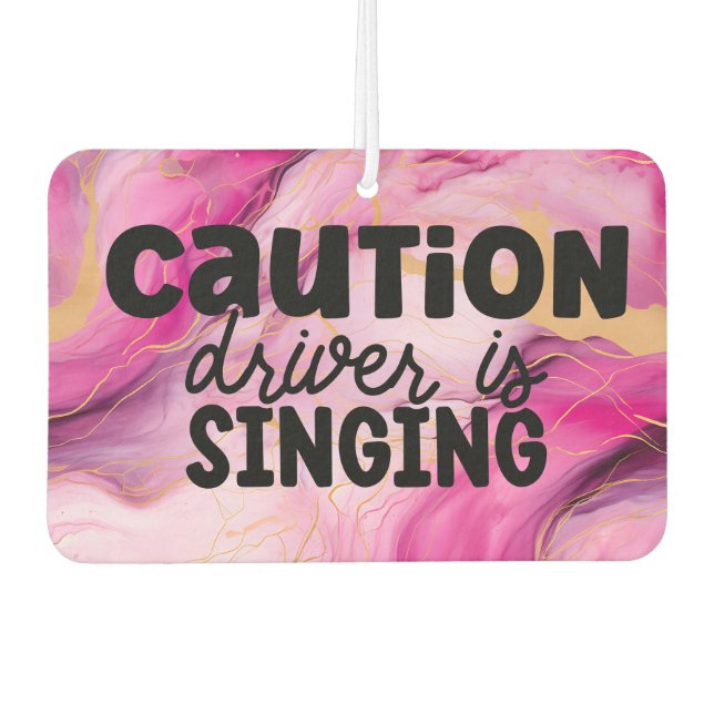 Ambientador Funny Chica Conductores cuidadosos Mármol Coche ro (Anverso)