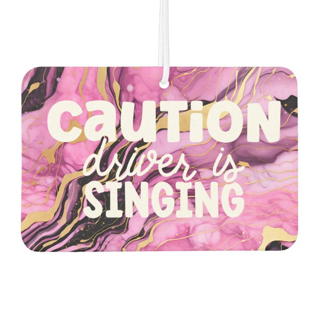 Ambientador Funny Chica Conductores Cuidadosos Mármol Coche ro (Anverso)