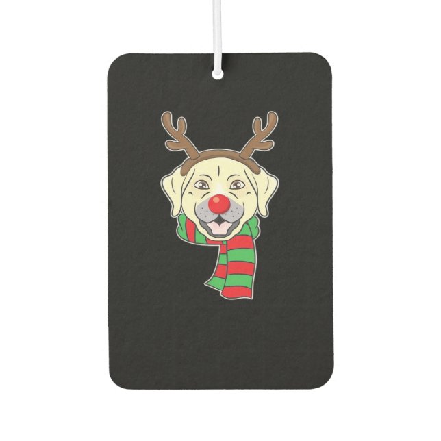Ambientador Funny Christmas Dog Xmas Reindeer Labrador Holiday (Anverso)