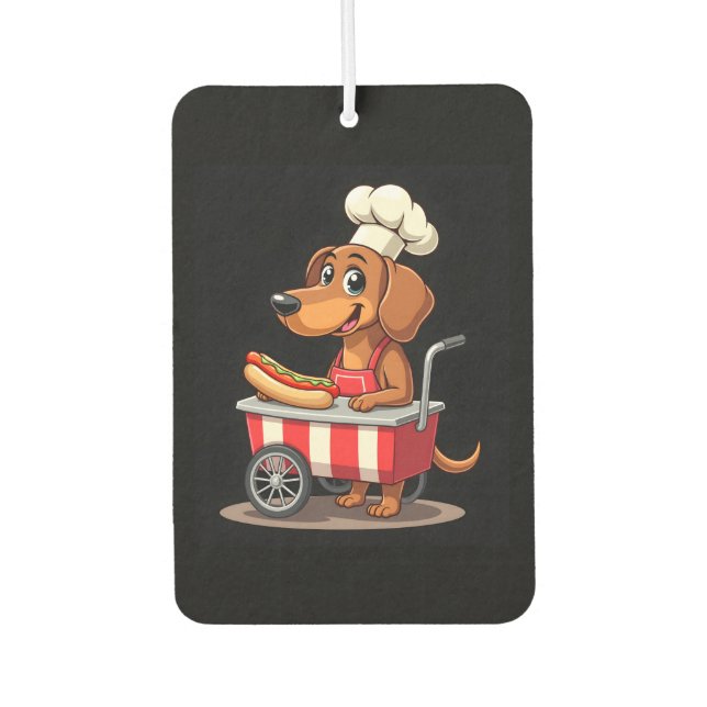 Ambientador Funny Dachshund Dog Hotdog Sandwich Weenie Sausage (Anverso)