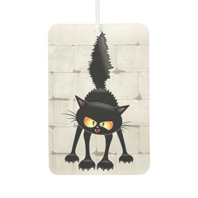 Ambientador Funny Fierce Black Cat Personalizado (Anverso)