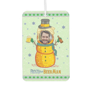 Ambientador Funny Frosty Beer Man Humor Personalizado Navidade