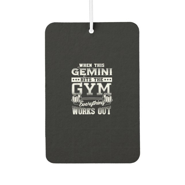 Ambientador Funny Gemini Gym Workout Design (Anverso)