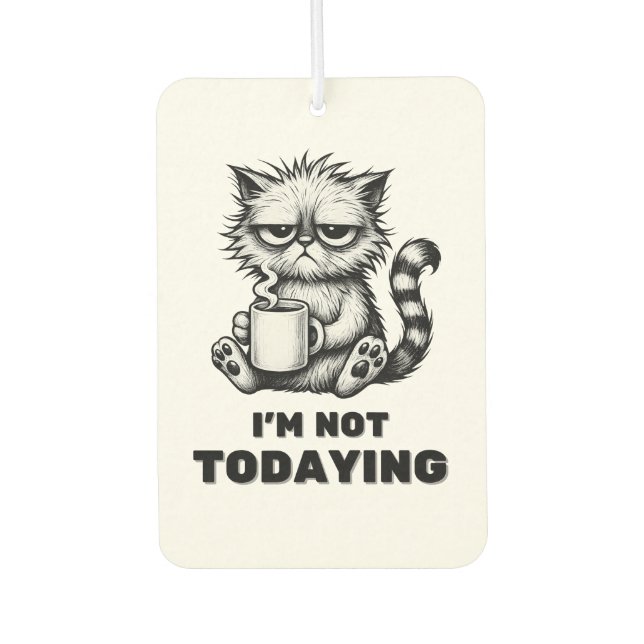 Ambientador Funny Grumpy Cat Coffee Car Accesorio (Anverso)