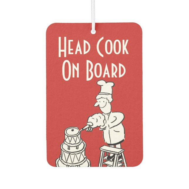 Ambientador Funny Head Cook Personalizado (Anverso)
