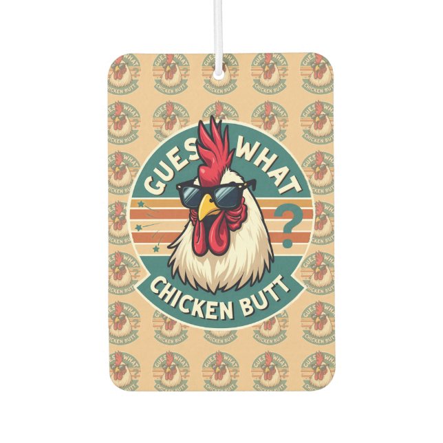 Ambientador  Funny Retro Chicken Butt Joke Design (Anverso)