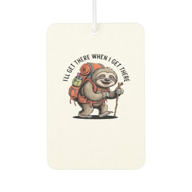 Ambientador Funny Sloth Hiking Team - Slow and Steady Classic  (Anverso)