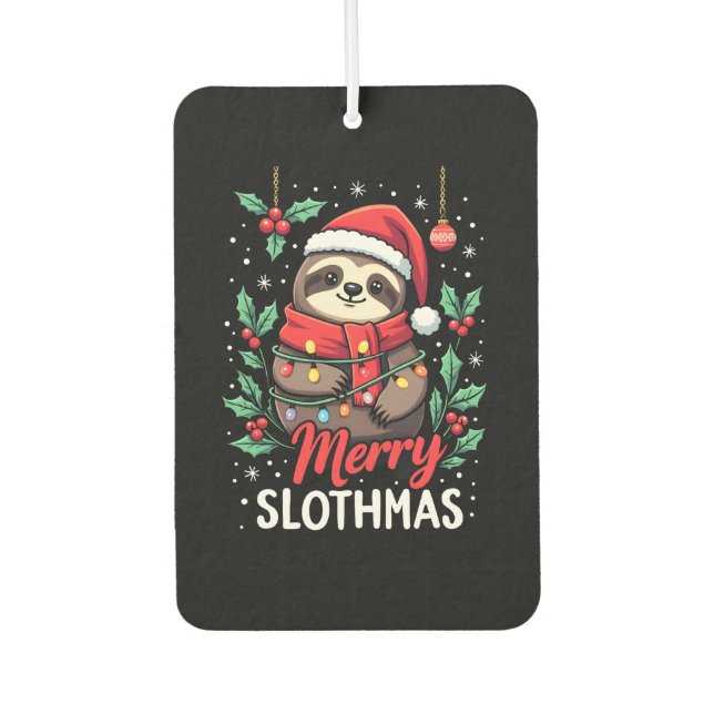 Ambientador Funny Sloth Xmas Lights Merry Slothmas Sloth Chris (Anverso)