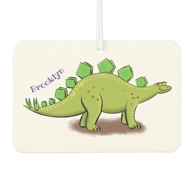 Ambientador Funny stegosaurus dinosaur personalizado (Anverso)