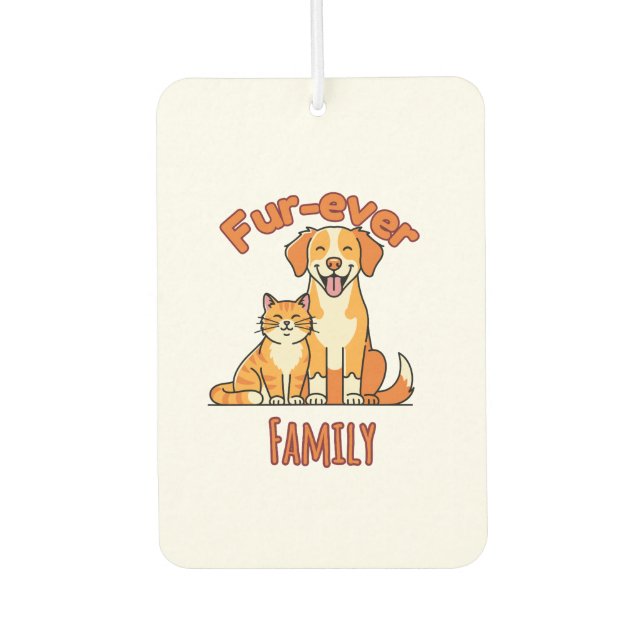 Ambientador Fur‑ever Family – Cute Cat & Dog for Pet Parents (Anverso)