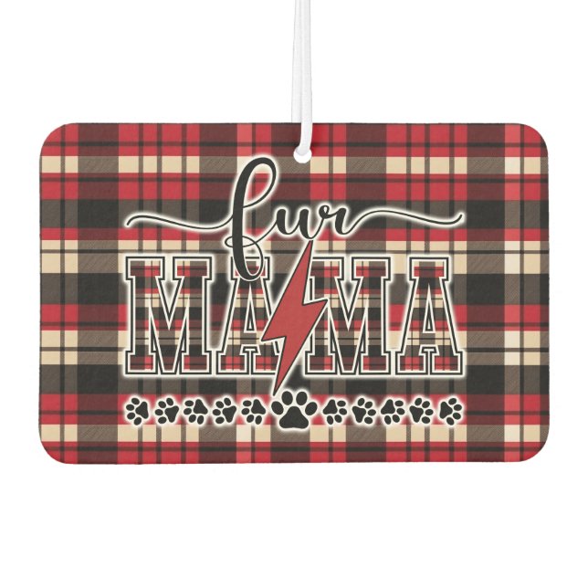 Ambientador Fur Mama Plaid Air Freshener (Anverso)