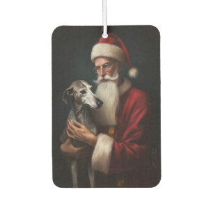 Ambientador Galgo con Santa Claus Festivo de Navidad
