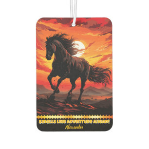 Ambientador Galopas de caballos negros al atardecer