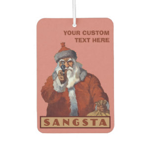 Ambientador Gangsta Santa personalizado coche aire fresco