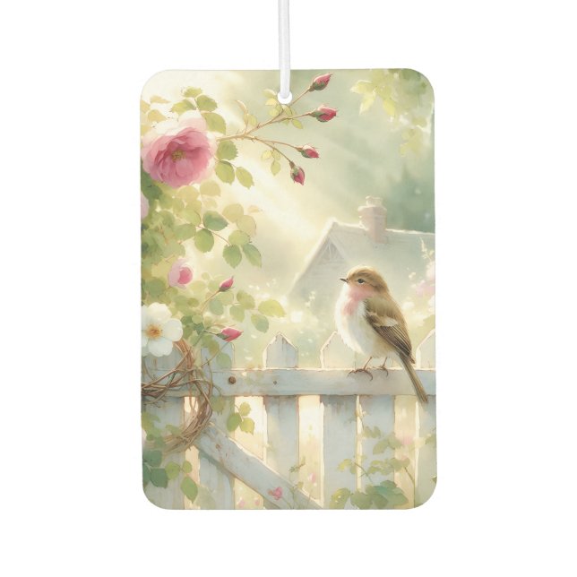 Ambientador Garden Rose Bird Watercolor Scene (Anverso)