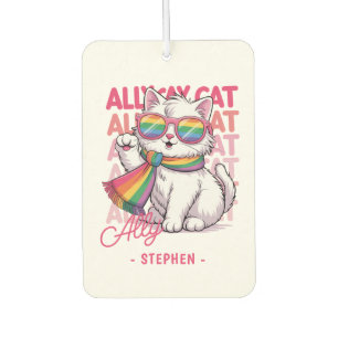Ambientador Gato de Ally - Orgullo blanco lindo LGBTQ