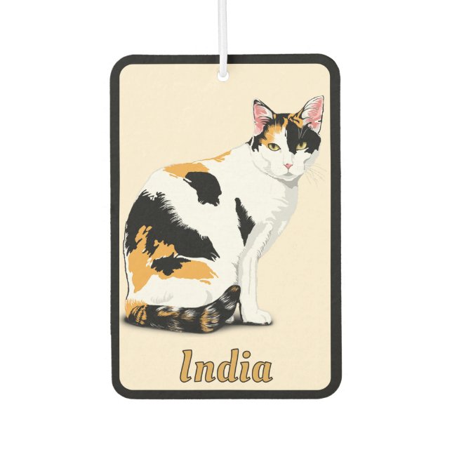 Ambientador Gato de Calicó Personalizado (Anverso)
