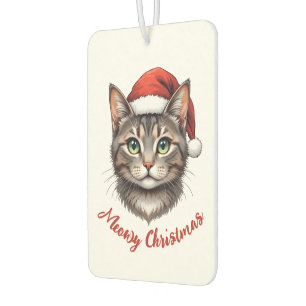 Ambientador Gato de Navidad Lindo Personalizado con Sombrero d