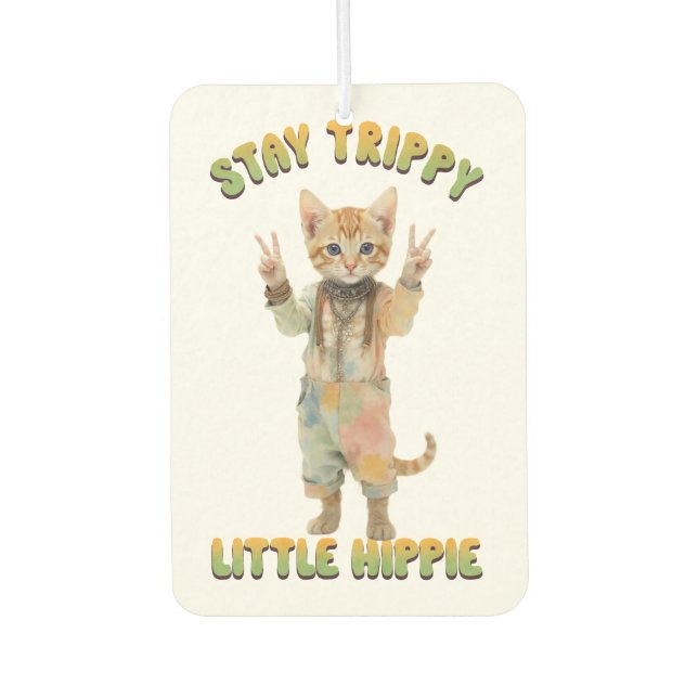 Ambientador Gato de rayas naranjas Boho Permanece Trippy peque (Anverso)