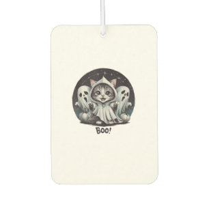 Ambientador Gato Fantasma Divertido Boo Halloween Animal Gato