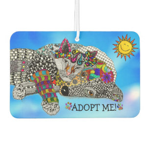 Ambientador Gato y perro coloridos me adoptan aire fresco