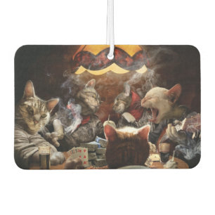 Ambientador Gatos jugando al póquer
