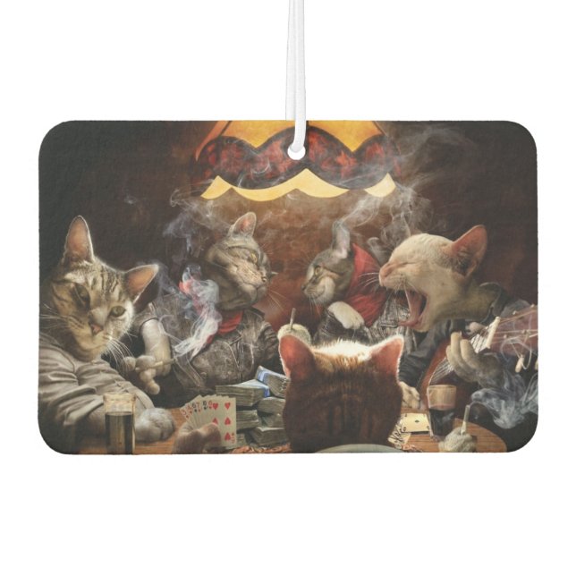 Ambientador Gatos jugando al póquer (Anverso)