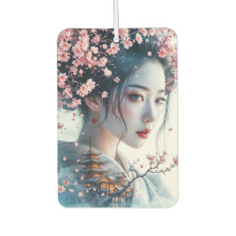 Ambientador  Geisha portrait, cherry blossoms, Japanese art,