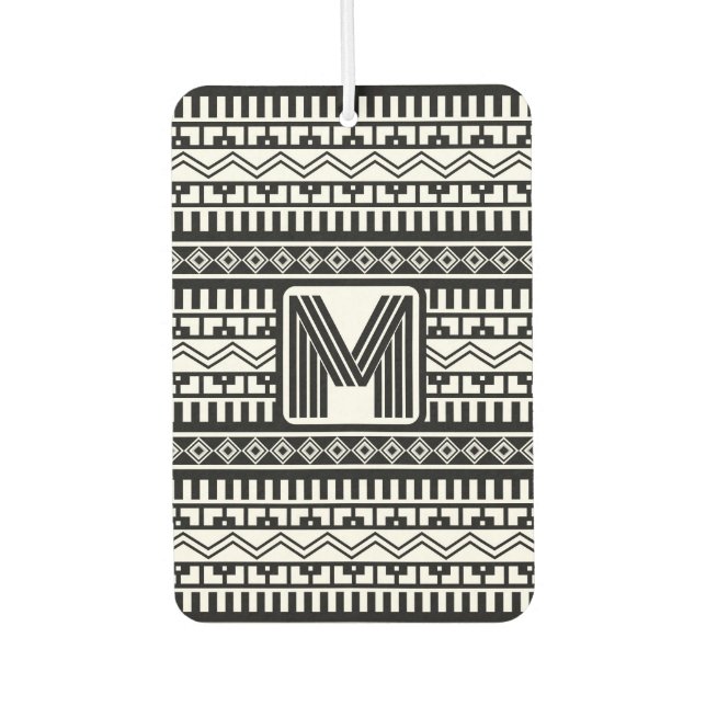 Ambientador Geométrica en blanco y negro del suroeste personal (Anverso)