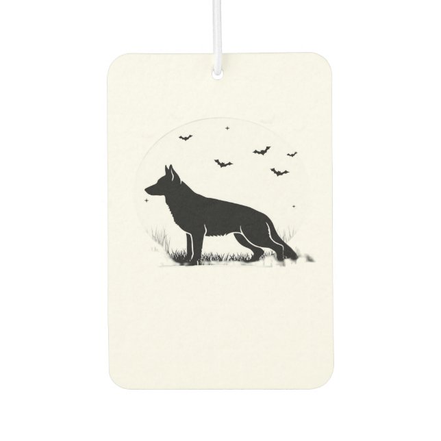 Ambientador German Shepherd Dog � Halloween Moon Silhouette Cl (Anverso)