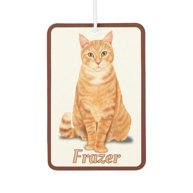 Ambientador Ginger Tabby Cat personalizado (Anverso)