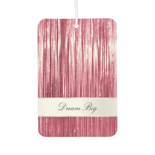 Ambientador Girly Pink Glam Glitzy Tinsel Stripes (Anverso)