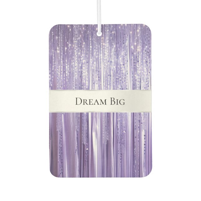 Ambientador Girly Purple Glam Glitzy Tinsel Stripes (Anverso)