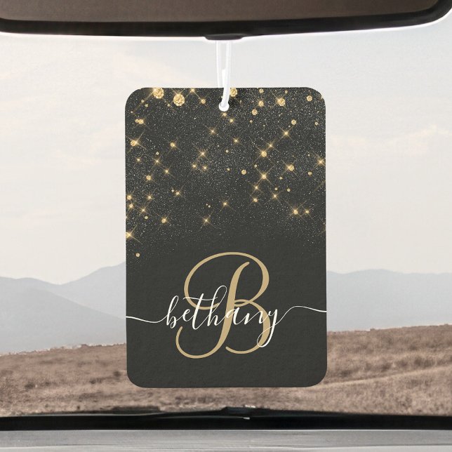 Ambientador Glam Gold Purpurina Diamond Sparkle Elegant Monogr (Subido por el creador)