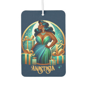 Ambientador Glamorosa mujer negra festividad Navidades elegant
