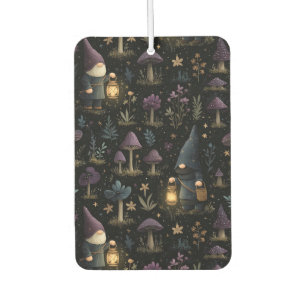 Ambientador Gnome de fantasía oscura y patrón de hongos