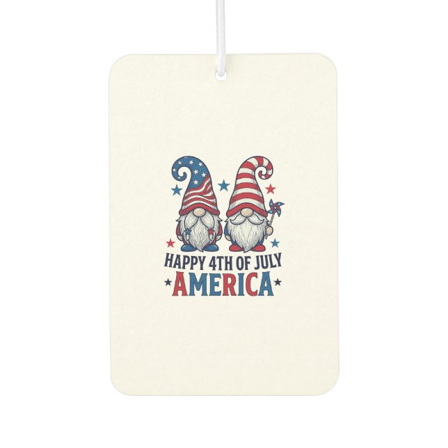 Ambientador Gnomos Patrióticos Feliz 4 de Julio Camiseta Améri (Anverso)
