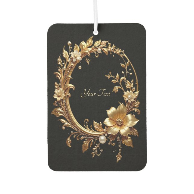 Ambientador Golden Floral Ornate Frame Air Freshener (Anverso)