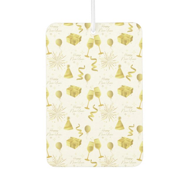 Ambientador Golden Happy New Year Pattern (Anverso)