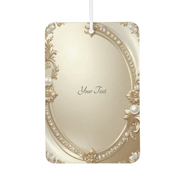 Ambientador Golden Ornate Frame with Pearls Air Freshener (Anverso)